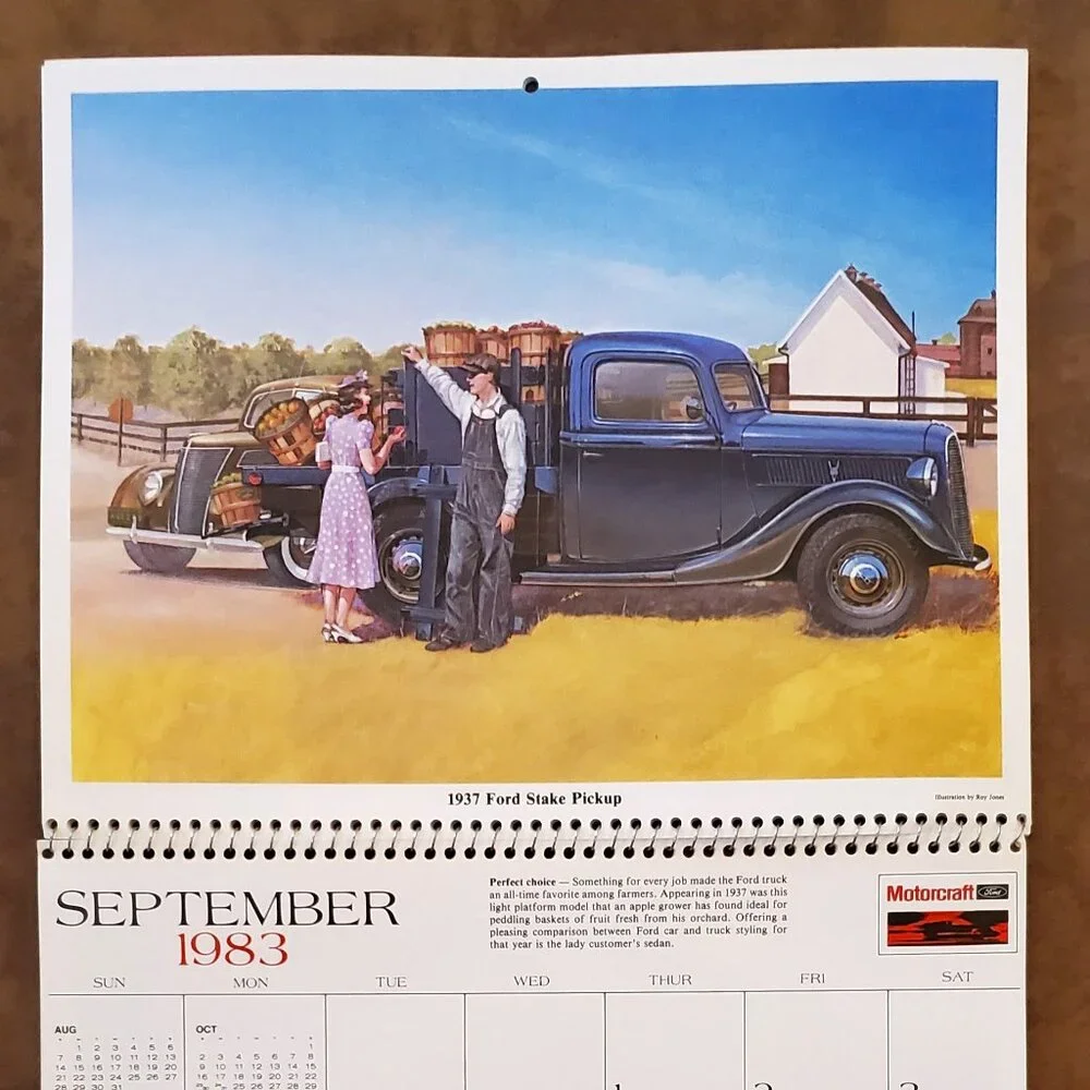 1983 Fords Forever Vintage Car Motorcraft Calendar Bell Ford Advert Phoenix AZ